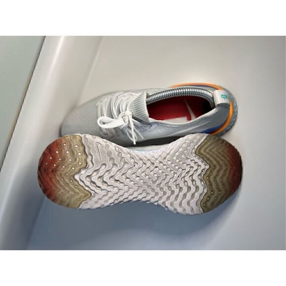 Nike Epic React Flyknit 2 BQ8927-104 Women’s 9.5 White Hyper Jade Gray - Picture 6 of 7